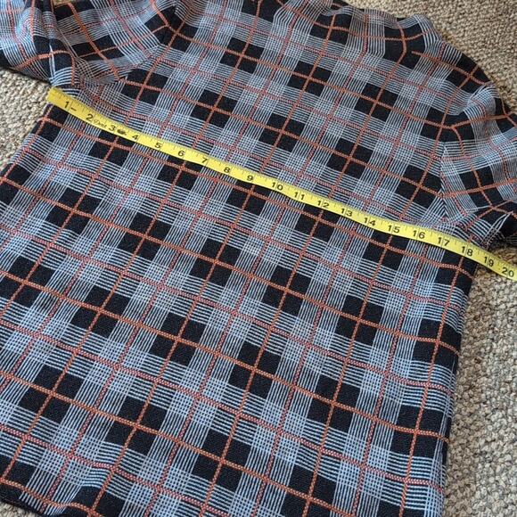 Pendleton Women's Wool Plaid 3/4 Sleeve Mock Turtleneck Sweater Large - Picture 3 of 7